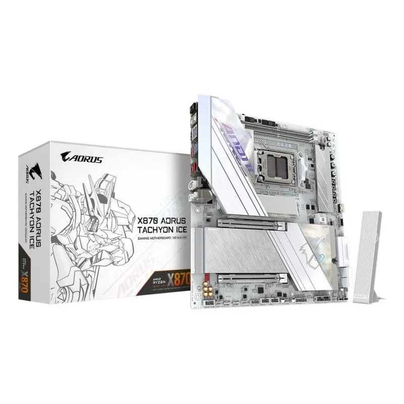 Schede Madri Gigabyte X870 AORUS TACHYON ICE X870 Socket AM5 DDR5 E-ATX WiFi 7 USB4 5GbE M.2 PCIe 5.0