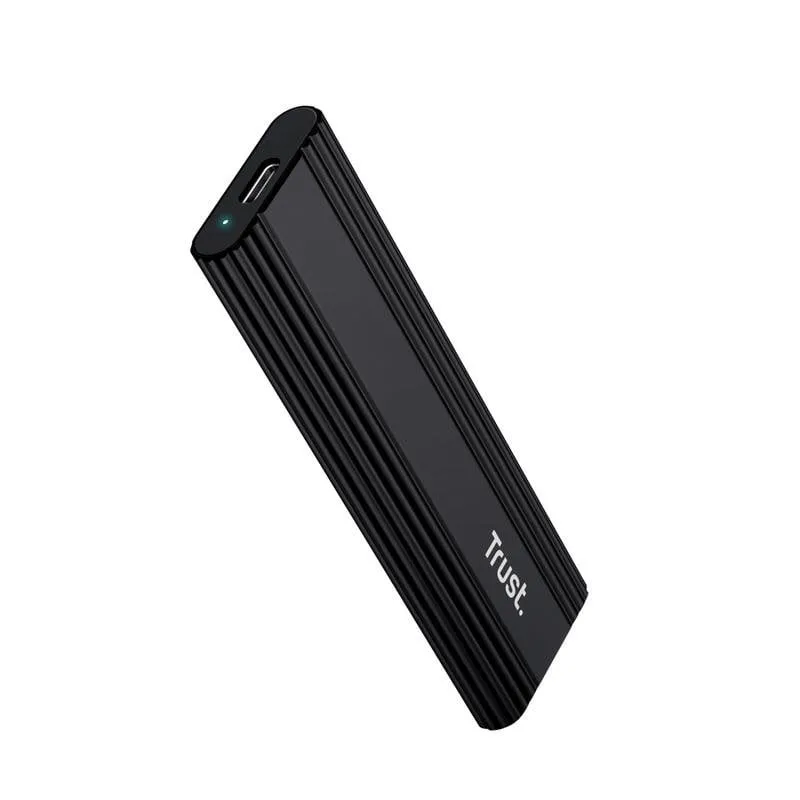Box SSD Trust 25806 M.2 Alluminio Nero USB-C 10 Gbps Portatile