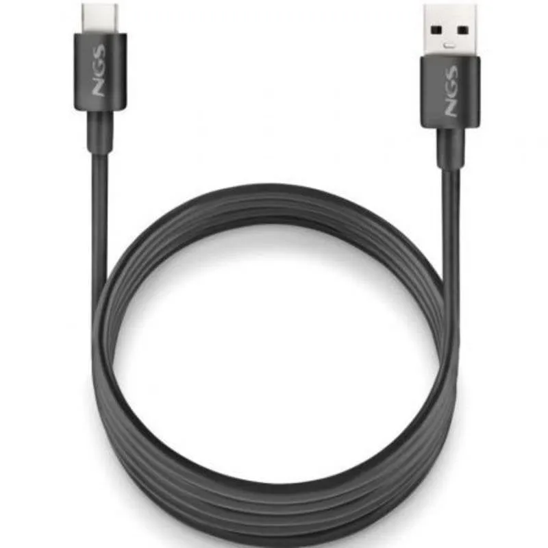 Cavo USB NGS ZYRO-AC Black 1m USB-A USB-C 15W 480Mbps PVC