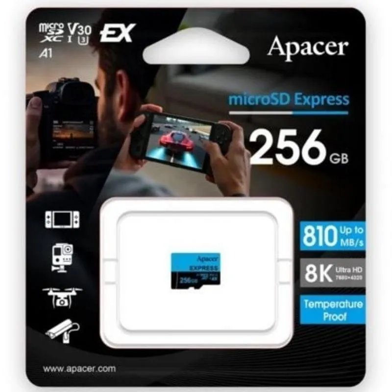 Scheda microSD Apacer microSD Express 256GB UHS-I Classe 10 810MBs