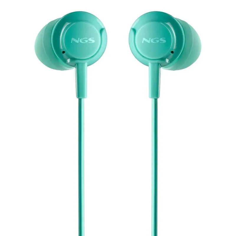 Auricolari NGS CROSS DRIFT MINT cablati Jack 3.5mm per chiamate e musica colore menta