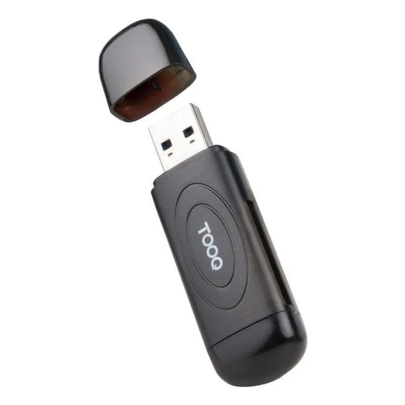 Lettore di schede TooQ TQR-3002B USB 3.0 2 in 1 SD TF Compatt Nero