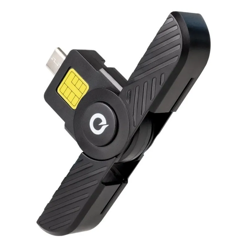 Lettore di carta intelligente TooQ TQR-3011B USB Type-C compatto nero