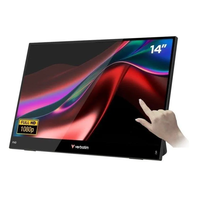 Monitor Verbatim Portable 14" FullHD 60Hz IPS Touch HDR FreeSync Speakers