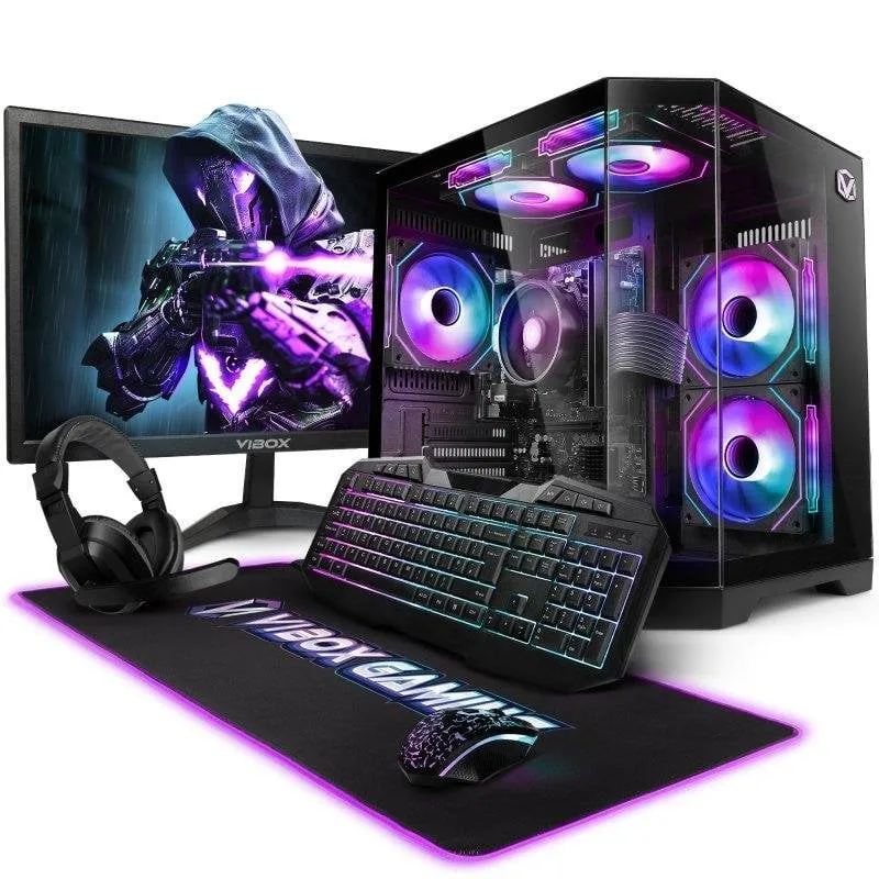Vibox I-501 Gaming PC AMD Ryzen 3 16GB 1TB NVMe Monitor Tastiera Mouse RGB