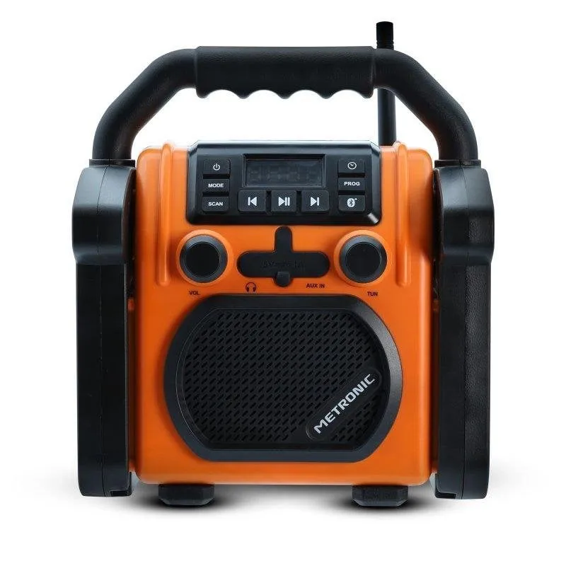 Radio da cantiere Metronic 477227 Bluetooth 30W batteria ricaricabile IP54