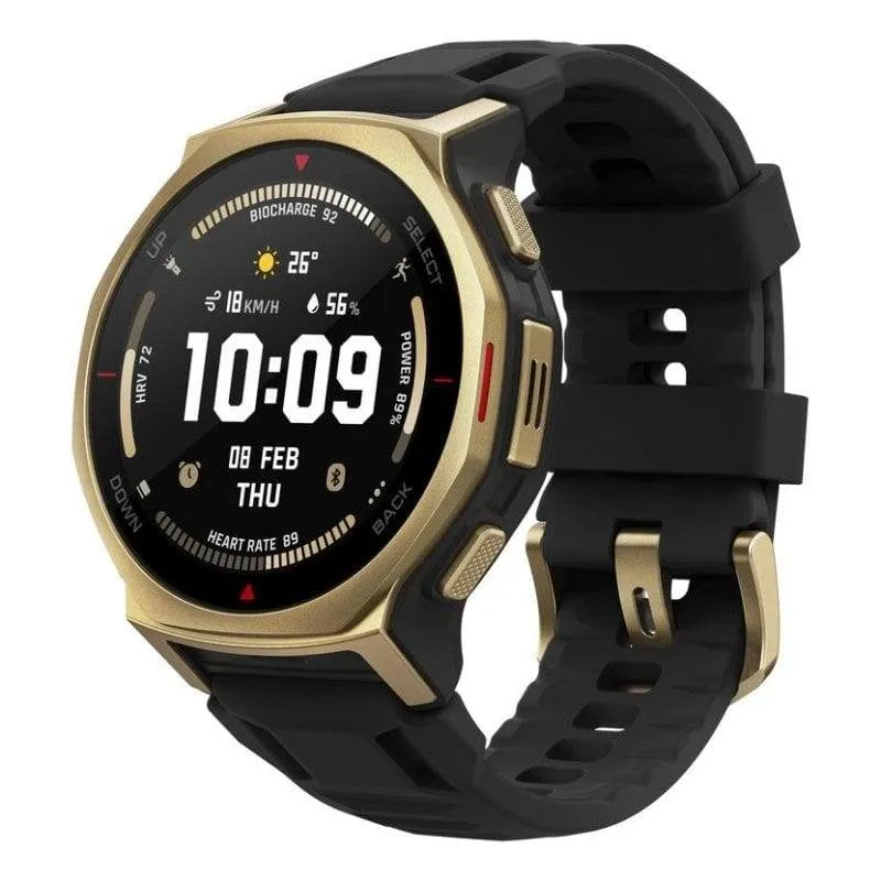 Amazfit T-rex 3 Pro Bluetooth GPS NFC 44mm AMOLED Oro Nero L Resistenza Acqua 10ATM SpO2