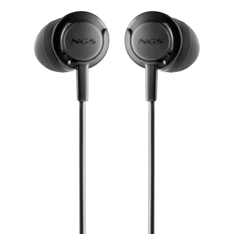 Auricolari NGS CROSS DRIFT BLACK con filo Jack 3,5 mm, Microfono, Controlli in linea, Nero