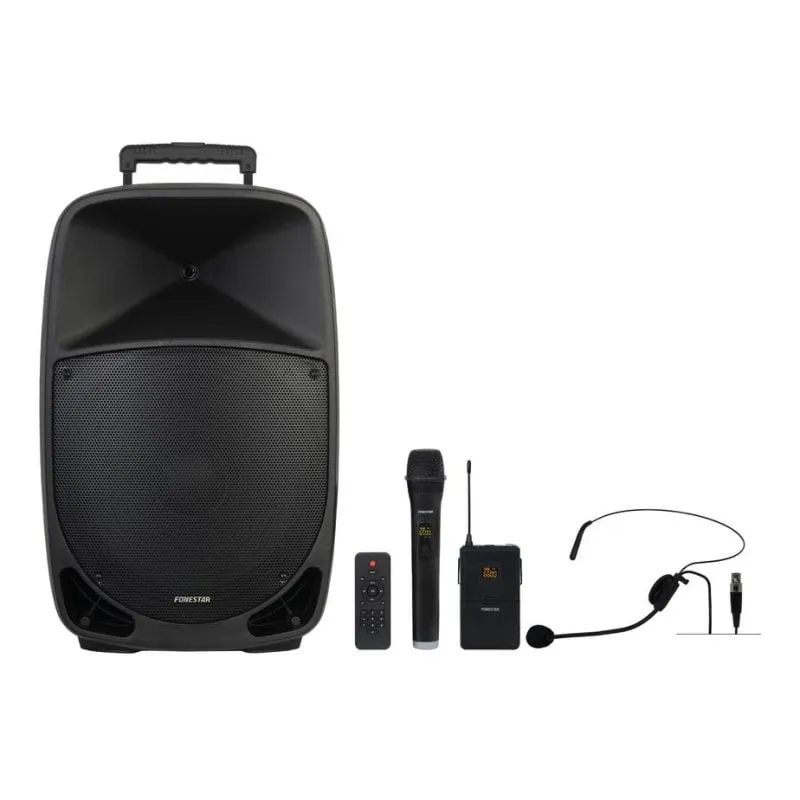 Altavoces Fonestar portatile stereo wireless e cablati 250 W con karaoke