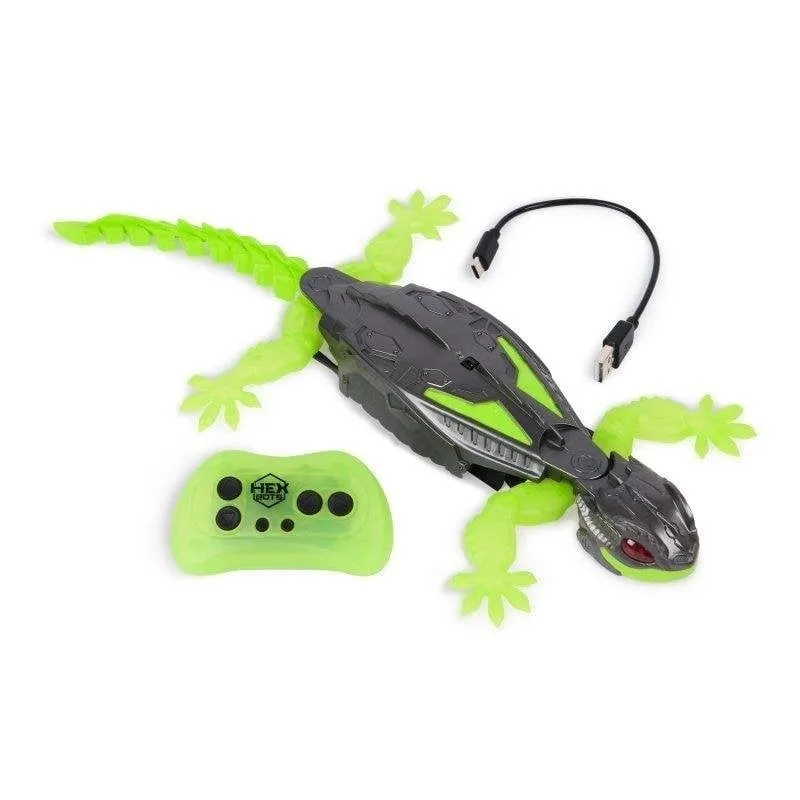 Giocattolo RC Spin Master Hex Bots Wall Crawler Gecko LED Trepatore Ricaricabile