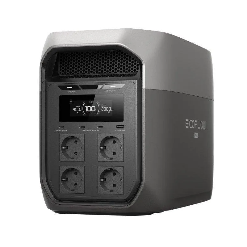 Stazione di energia EcoFlow DELTA 3 Max 2048Wh 4 porte AC e 5 DC Batteria LiFePO4 Schermo LCD WiFi Bluetooth UPS
