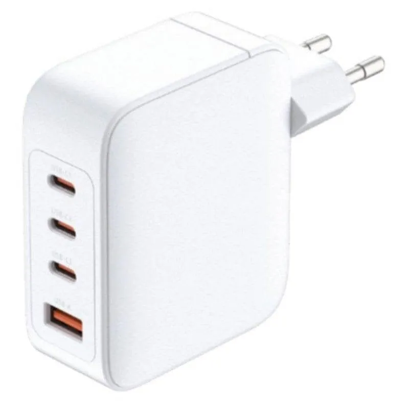 Caricatore D-Link DCF-141 GaN 140W 3x USB-C 1x USB-A Ricarica Rapida Bianco