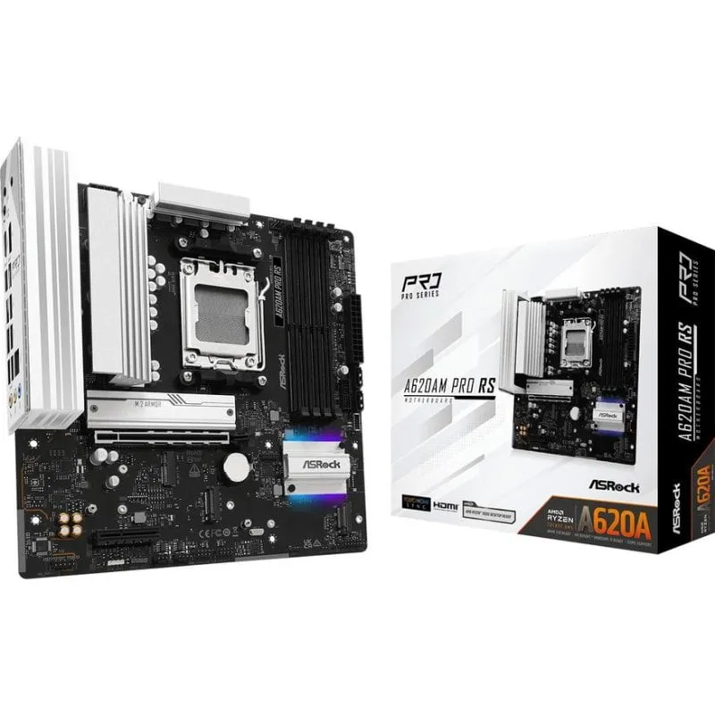 Schede Madri Asrock A620AM Pro RS A620 Socket AM5 DDR5 Micro ATX 2.5GbE PCIe RGB