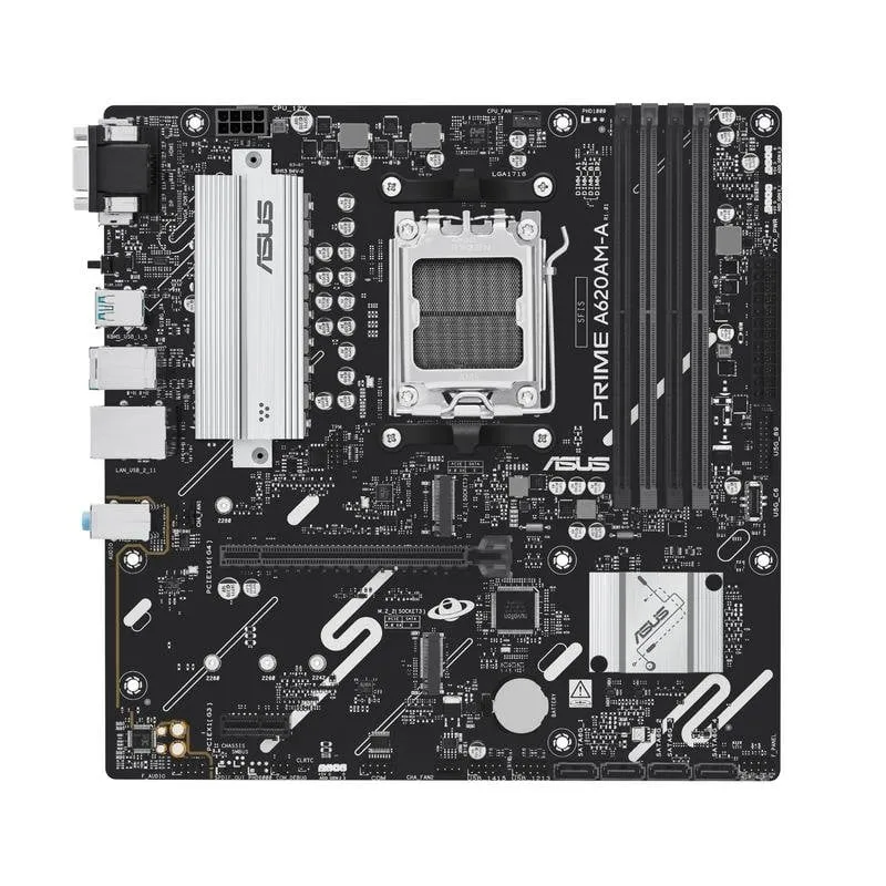 Schede Madri ASUS PRIME A620AM-A-CSM A620A AM5 DDR5 Micro-ATX RAID RGB NO WiFi