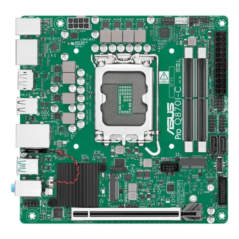 Schede Madri ASUS PRO Q870I-C-CSM Q870 LGA 1851 DDR5 Mini-ITX No WiFi SO-DIMM 128GB