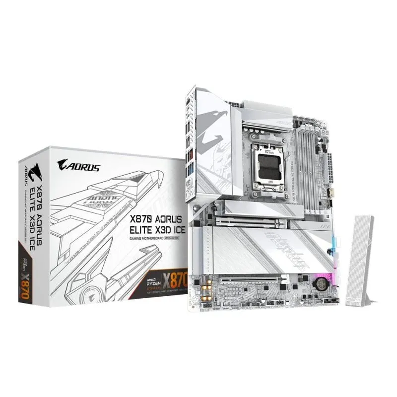 Schede Madri GIGABYTE X870 AORUS ELITE X3D ICE AMD X870 Socket AM5 DDR5 ATX WiFi 7 PCIe 5.0 USB4 2.5GbE RGB