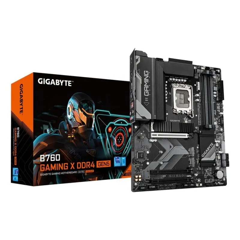 Schede Madri GIGABYTE B760 GAMING X DDR4 Intel B760 LGA1700 DDR4 ATX 2.5GbE M.2 PCIe 4.0 RAID