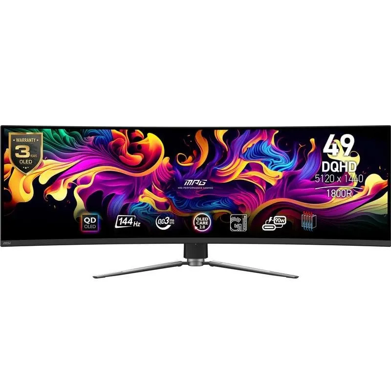 Monitor MSI MPG 491CQPDE 49" DQHD 144Hz QD-OLED Curvo 0,03ms HDR600