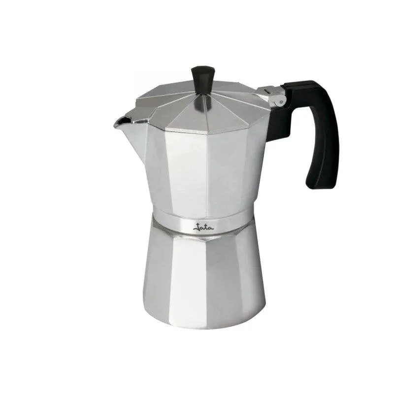 Caffettiera Italiana Jata CCA 9 Tazze Alluminio Antiossido Manico Ergonomico