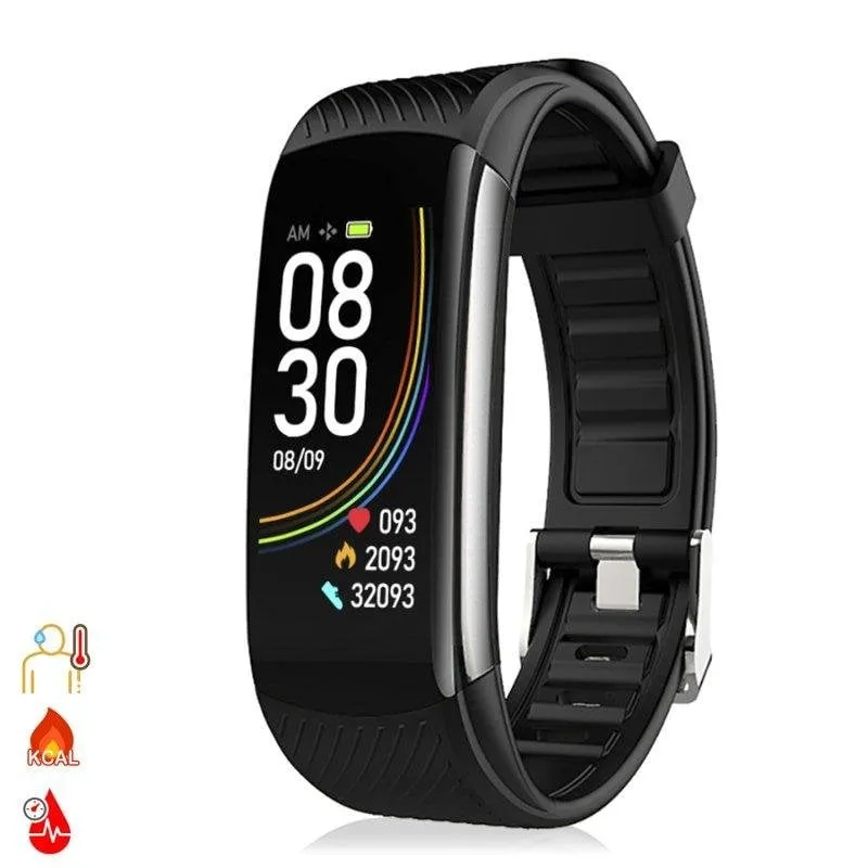 Bracciale attività Dam Electronics T118 Bluetooth IP67 Display 0,96" monitor salute O2 saturazione notifica app Nero