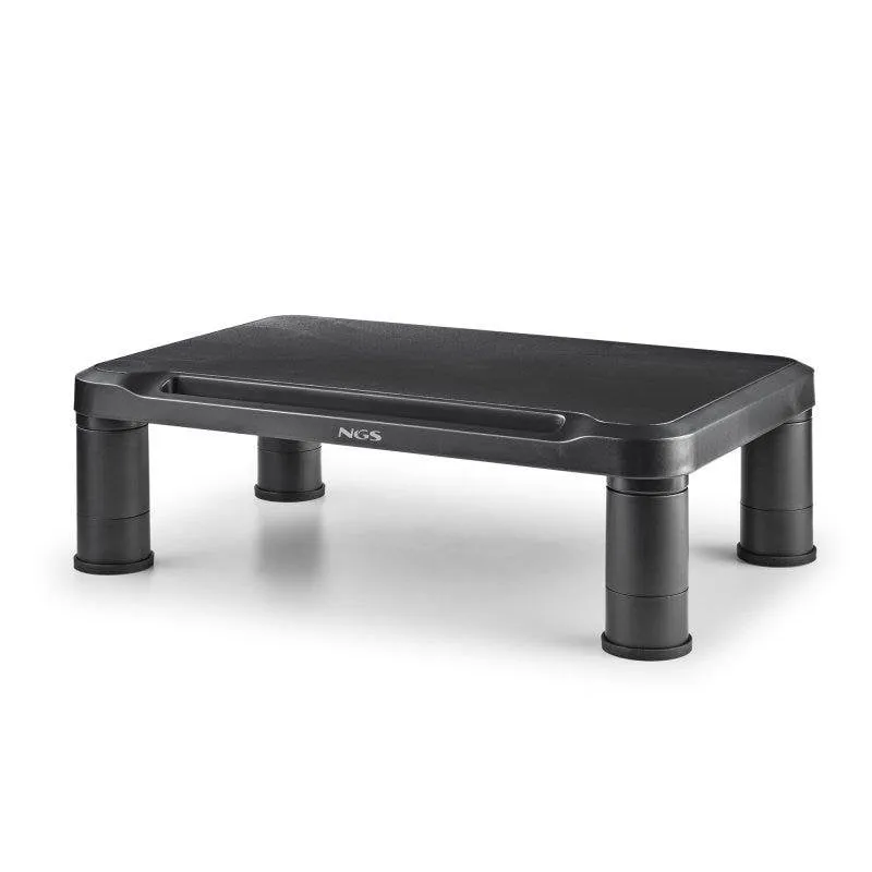 Supporto monitor NGS SCREEN STAND plastica altezza regolabile nero 3 posizioni