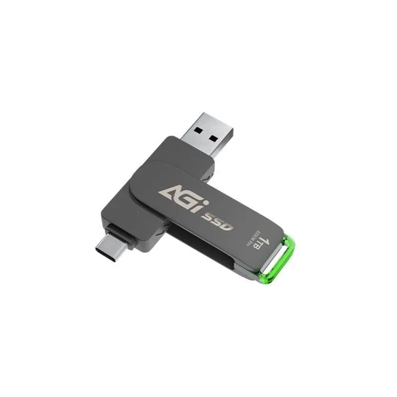 Disco Duro Agi Gear ED138 PRO 1TB SSD Esterno USB-C Trasferimento Veloce Resistente