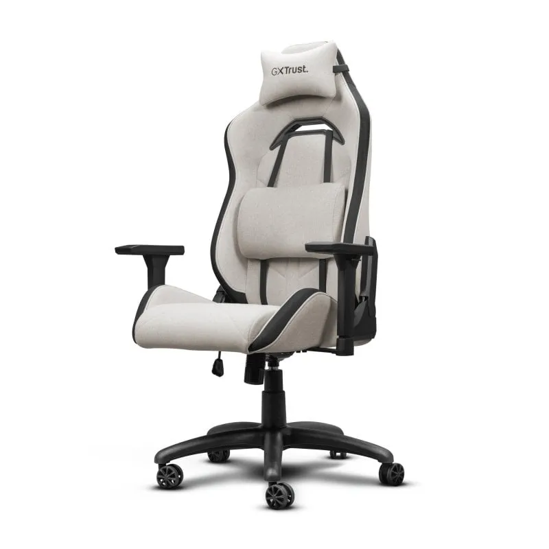 Sedia gaming Trust GXT723 Ruya Fabric beige, ergonomia avanzata e braccioli 3D