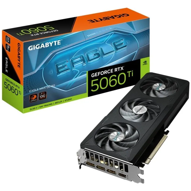 Scheda grafica Gigabyte GeForce RTX 5060 Ti WINDFORCE MAX OC Reflex 8GB GDDR7 IA RTX DLSS4 silenziosa