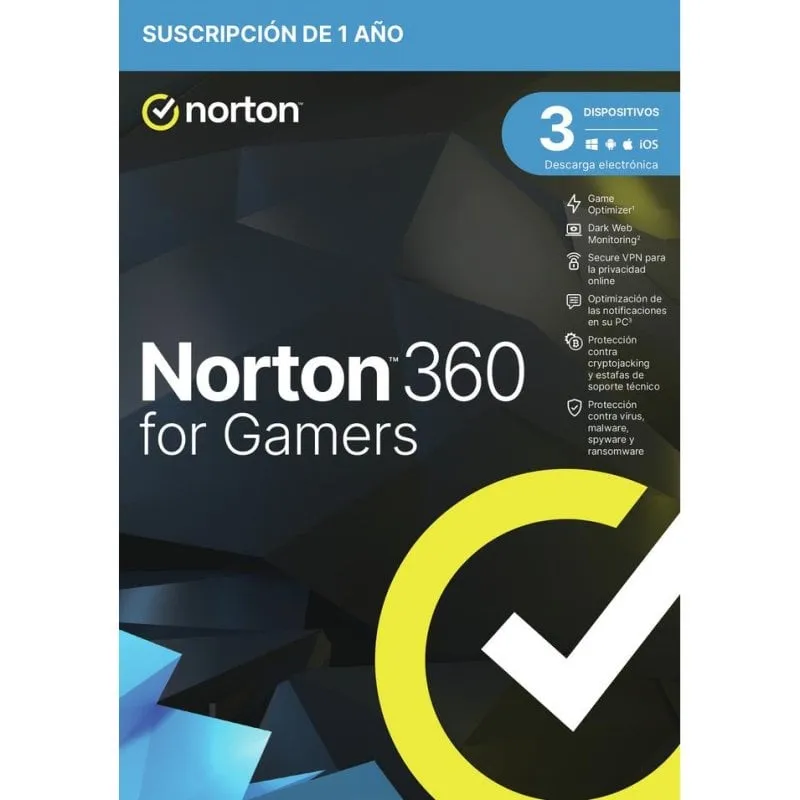 Software sicurezza Norton 360 for Gamers 1 licenza 1 anno Box PC Mac