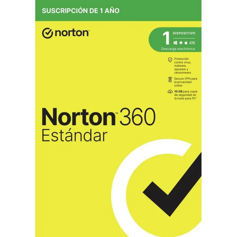 Software sicurezza Norton 360 Standard 1 licenza Base Box cloud VPN