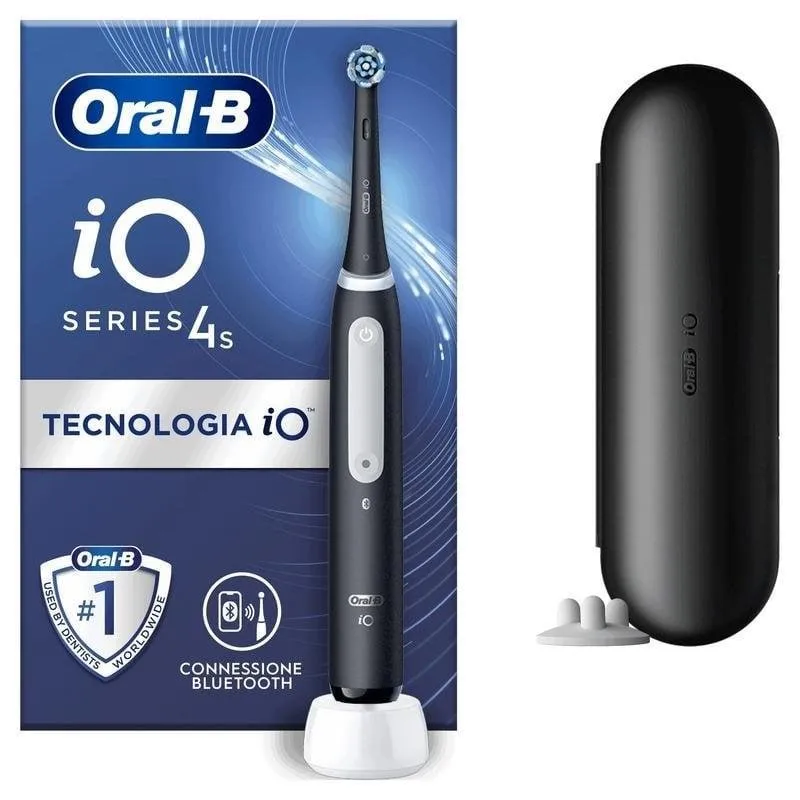Spazzolino Elettrico Oscillante Oral-B iO 4S 4 Modalità Sensore Pressione Bluetooth Custodia