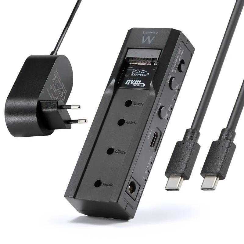 Carcassa disco esterno Ewent EW7065 2.5/3.5" ABS Nero USB 3.2 Gen 2 M.2