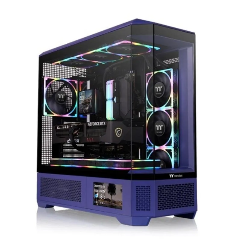 Case Thermaltake CA-11H-00FNWN-00 Full Tower Blu ATX Vetro temperato RGB