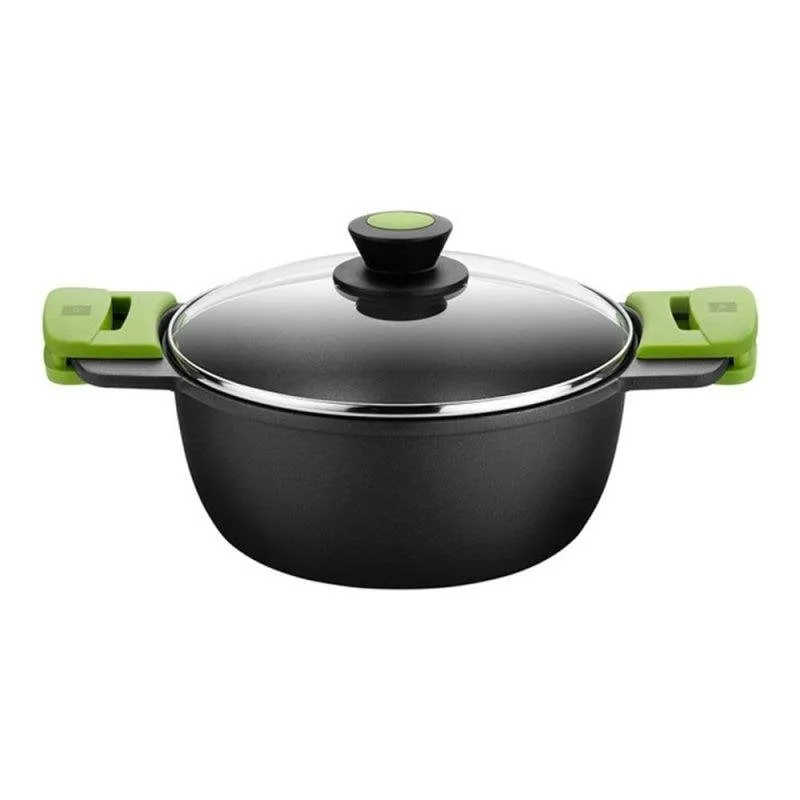 Isogona-Bra A400320 Casseruola Alta 20cm Prior 2 Pezzi con Manici in Silicone