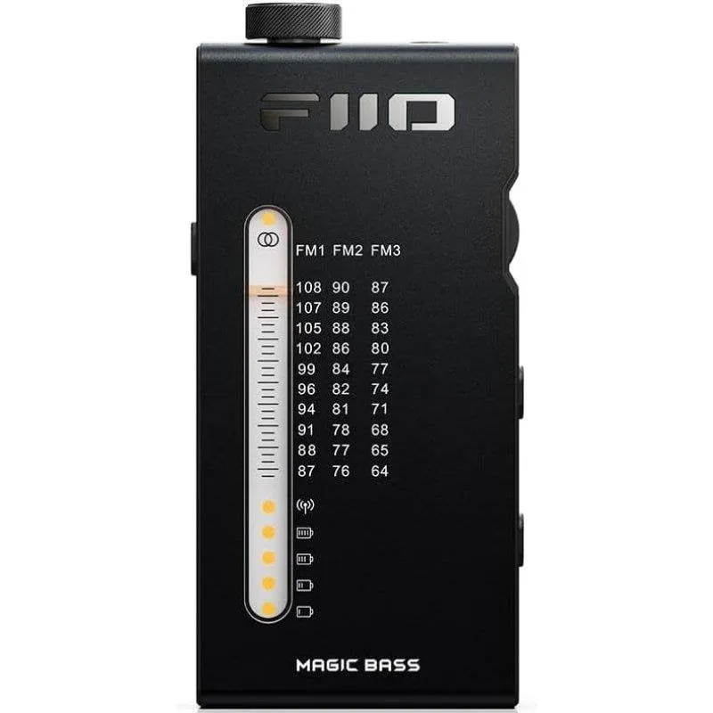 FiiO RR11 Radio FM Portatile HiFi BASS 3D Chip Si4831 USB C Alluminio Nero