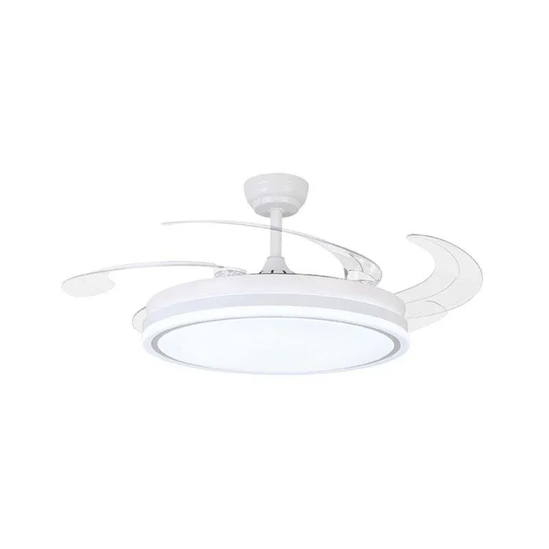 Ventilatore da Soffitto Bel Air Home New Asgard XL 80W 4 Pale Retrattili LED Bianco Ø132 cm