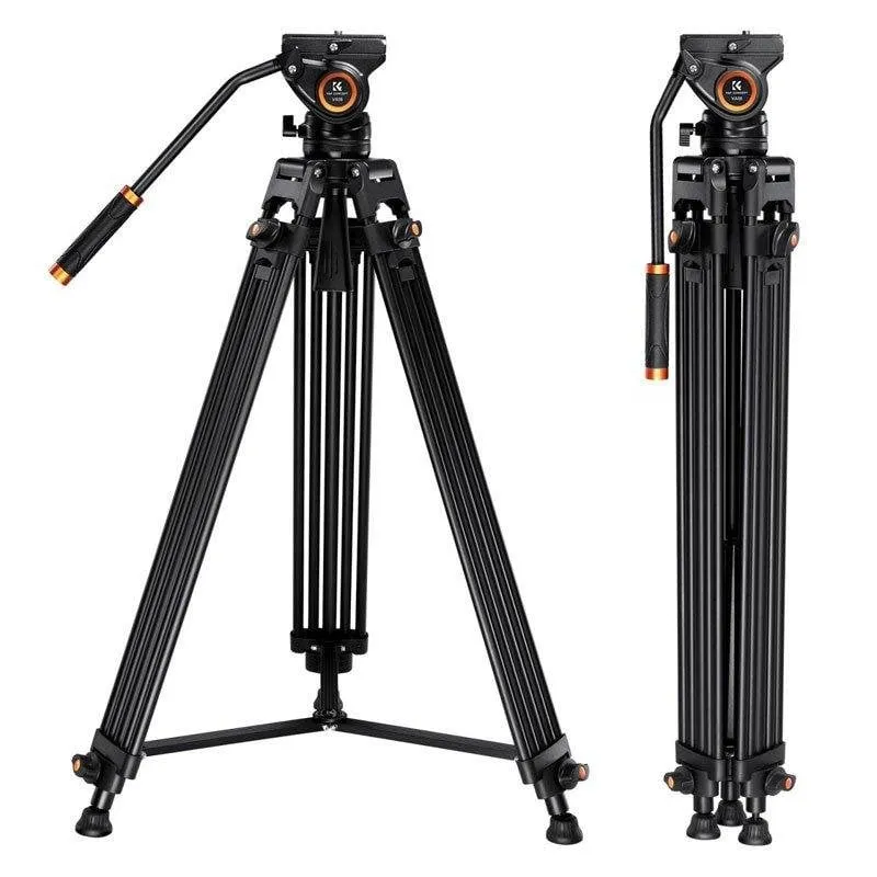 Treppiede video K&F CONCEPT VA18 alluminio testa fluida 360° 8kg 184cm