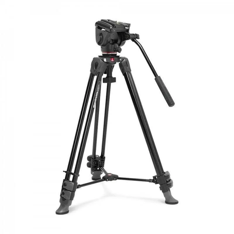 Treppiede Manfrotto MVK500XAM Video Alluminio con Testa Fluida 500X, 155 cm, 5 kg
