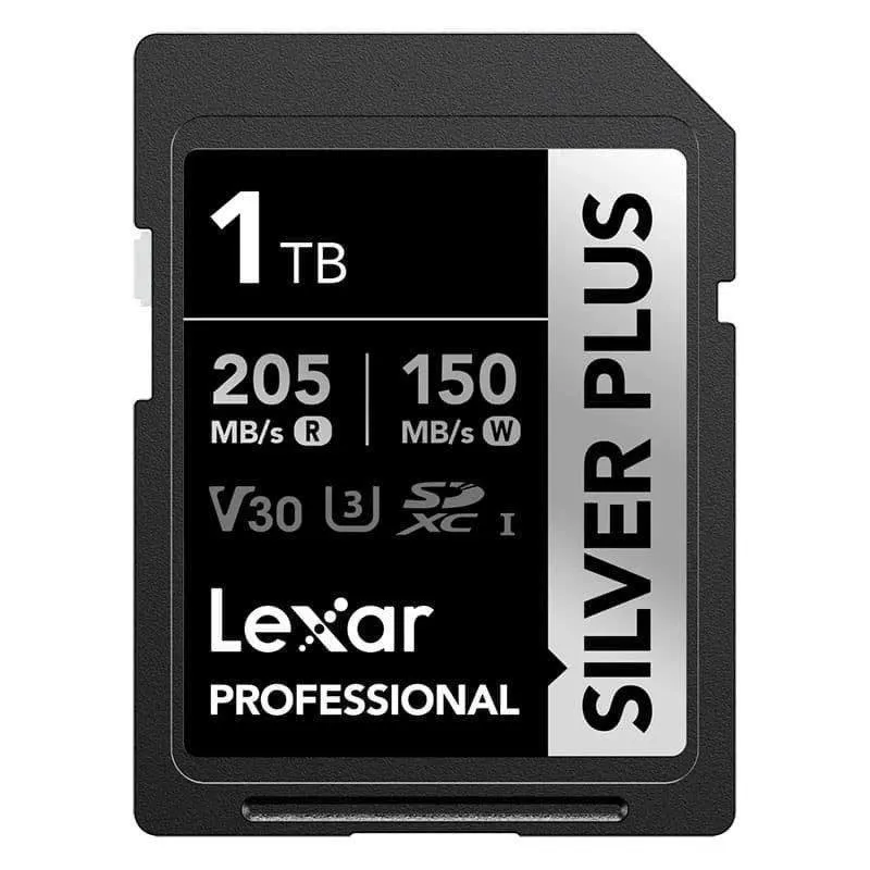 Scheda di memoria Lexar Silver Plus 1TB SDXC UHS-I 205MB/s V30 resistente