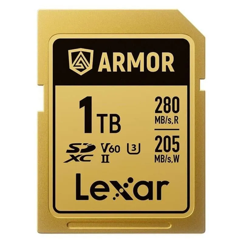 Scheda SD Lexar Armor Gold SDXC 1TB UHS-II V60 IP68 Acciaio