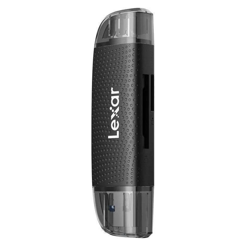 Lettore di schede Lexar LRW310 doppio slot SD/microSD USB-A/C 205 MB/s nero