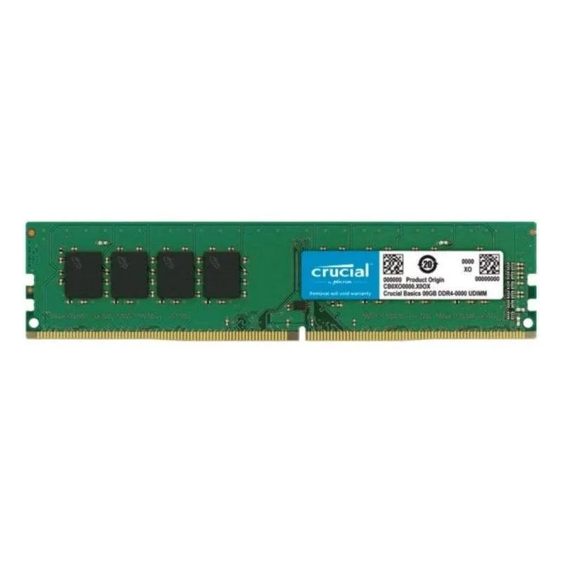 Memoria RAM Crucial CB8GU3200 4GB 1x4GB DDR4 3200MHz CL22 DIMM Unbuffered No RGB