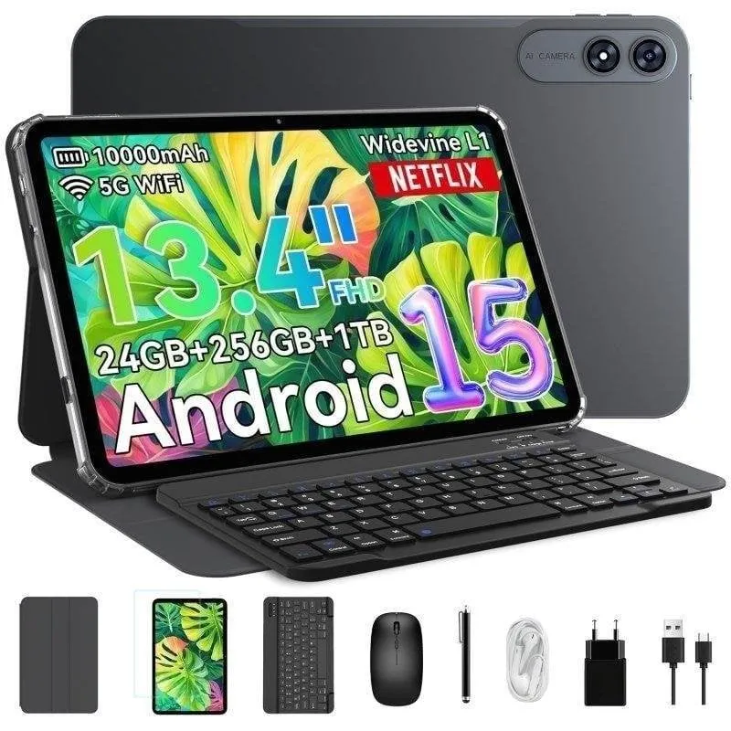Tablet VekfulPC T60 Pro WiFi 13,4" 24GB 256GB Grigio con Teclado e Stylus Pen