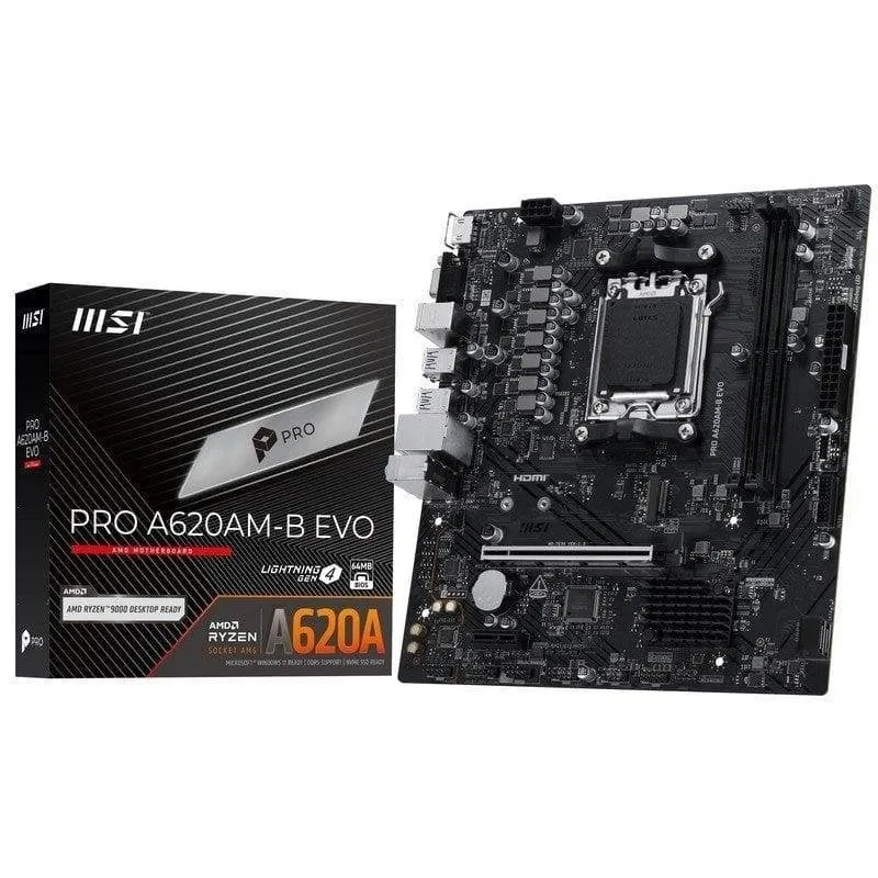 Scheda Madre MSI PRO A620AM-B EVO AMD A620 Socket AM5 DDR5 Micro-ATX 2.5GbE