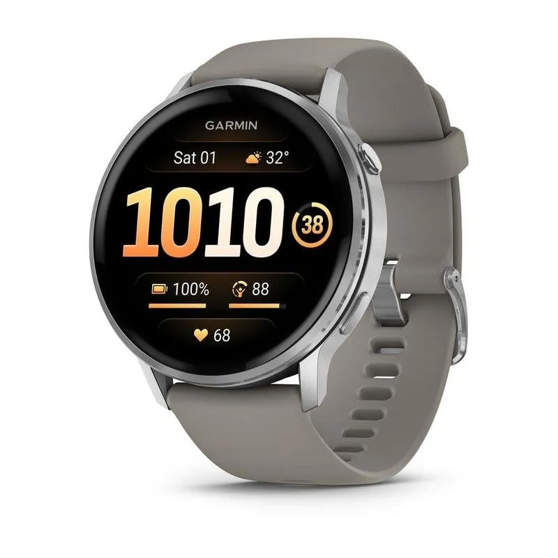 Garmin Venu 4 Bluetooth GPS 45mm AMOLED Grigio Resistenza all'Acqua 5ATM SpO2 Cardiofrequenzimetro