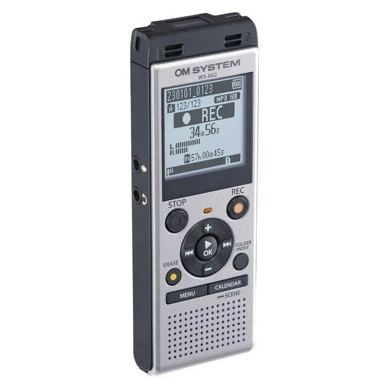Microfono OM SYSTEM WS-882 USB stereo con filtraggio e microSD