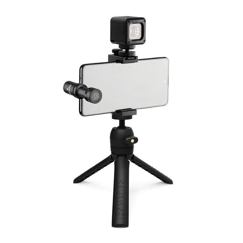 Microfono Rode Vlogger Kit USB-C cardioide con illuminazione LED e treppiede