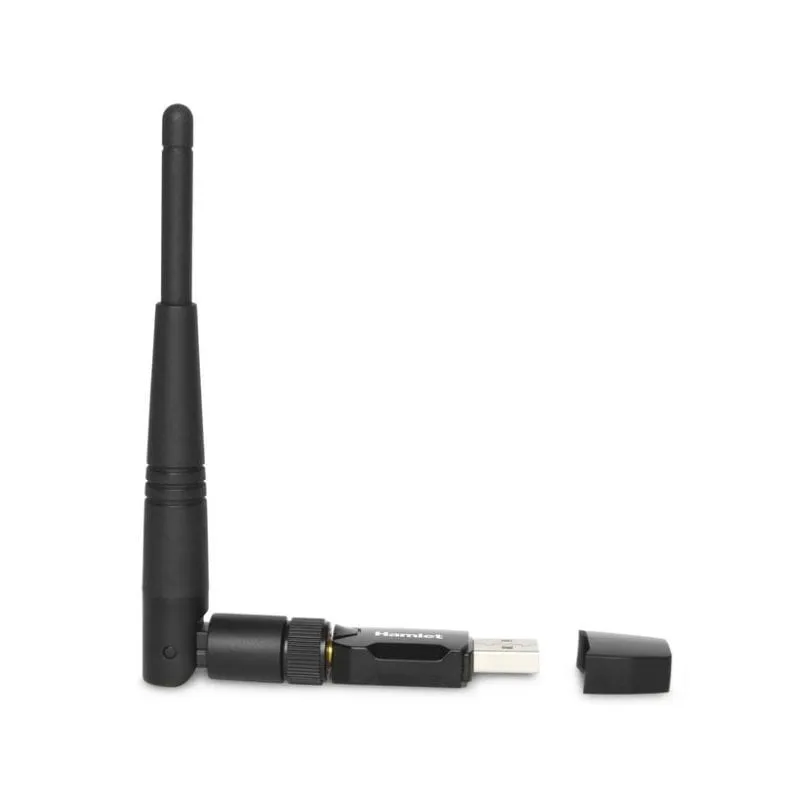 Tarjeta di Rete Hamlet HNW600ACU USB 600 Mbps Wireless Antenna Removibile