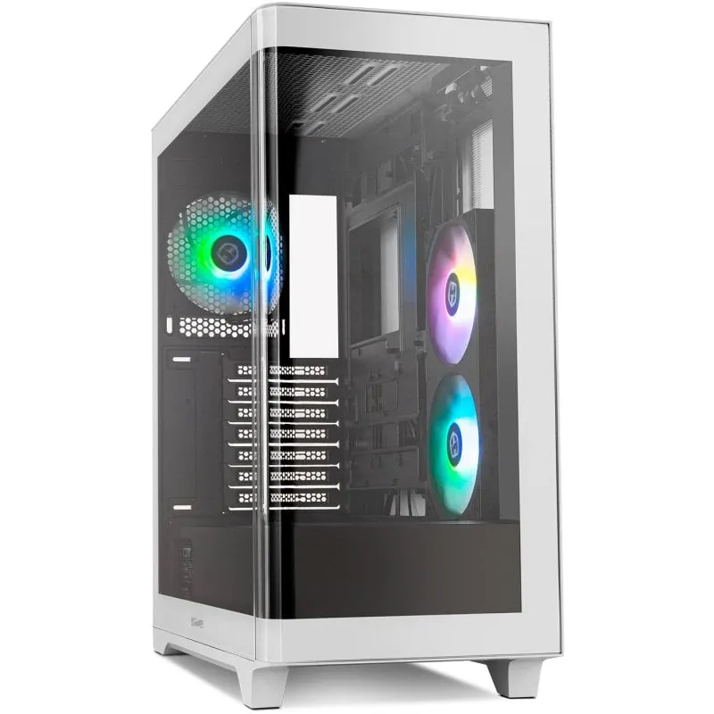 Case NOX Hummer ETHER Semitorre Vetro Curvo Nero Bianco ATX Gaming