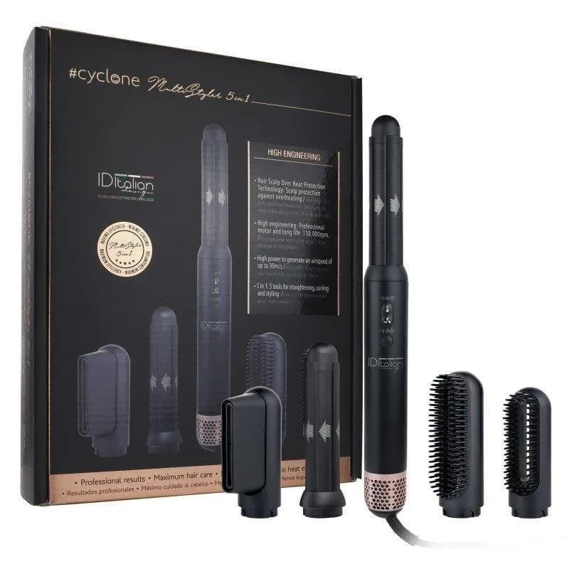 Styler ad aria Italian Design Cyclone Multi Styler 1200W Coanda Ai-Sensor 6 Temperature 5 Accessori Grigio